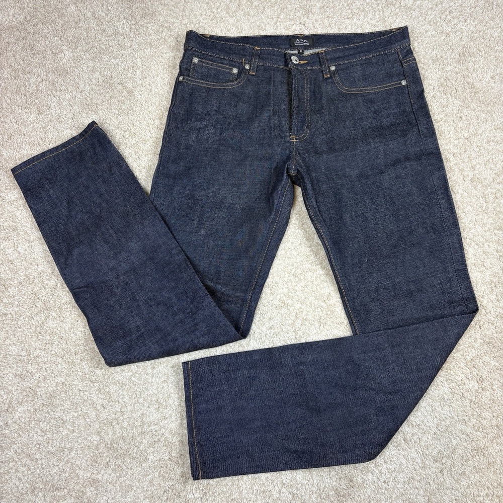 APC Petit Standard Jean Droit Etroit Selvedge Raw Denim Slim Straight Indigo 32